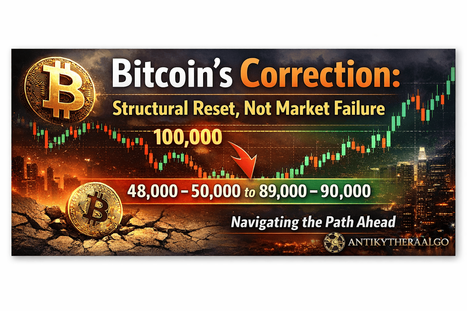 Bitcoin Price Correction Analysis: Structural Reset, Historical Parallels, and Future Market Outlook.